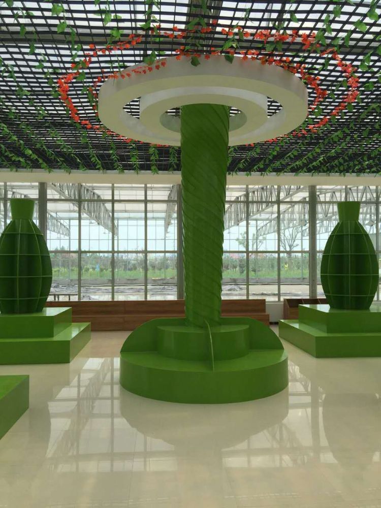 東營(yíng)農(nóng)產(chǎn)品展廳溫室建設(shè)成功