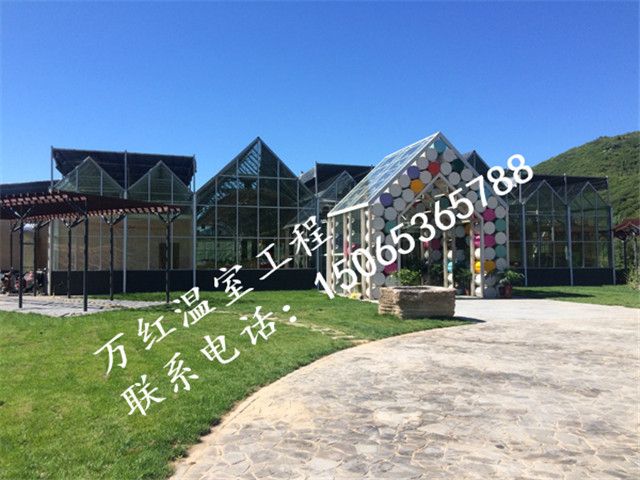 生態(tài)娛樂(lè)溫室大棚門口示意圖